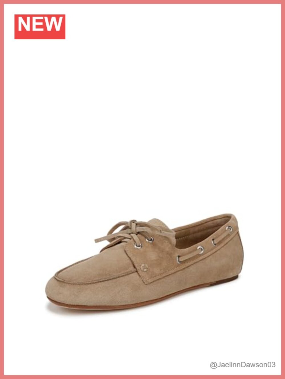 Vince Marin Suede Boat Shoes Women's Leather Lining Moc Toe Slip-On